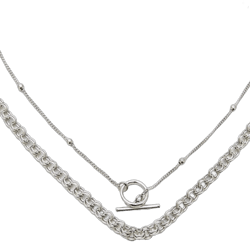Curb & Ball Chain Necklace Set