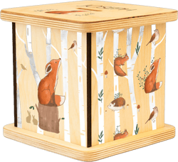 Fox Piggy Bank for Kids, Wooden Piggy Bank, Personalized Coin Bank, Educational Toy, Woodland Nursery, Easter Gift for Boys, Baby Shower