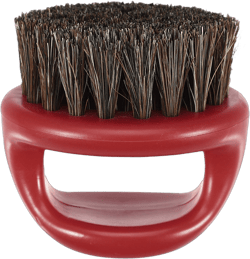 Unique Bargains Men's Pocket Bristles Face Beard Brush Red