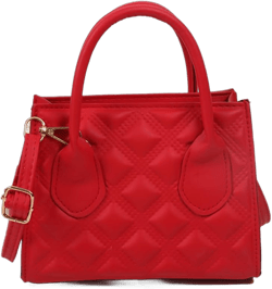 Women Fashion Lattice Embossing Shoulder Bags Female Leather Crossbody Bag Red
