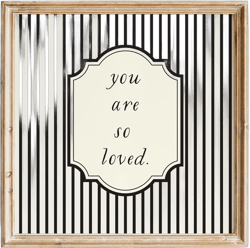 You Are So Loved Black and White Square Print, INSTANT Digital Downloadable Wall Art, Trendy Decor, illustration, Minimalist