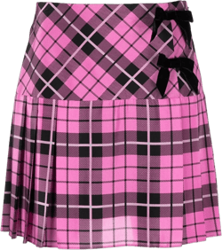 plaid pleated mini skirt