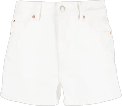 high-rise denim mini shorts