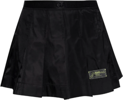 pleated mini skirt