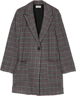 checked coat