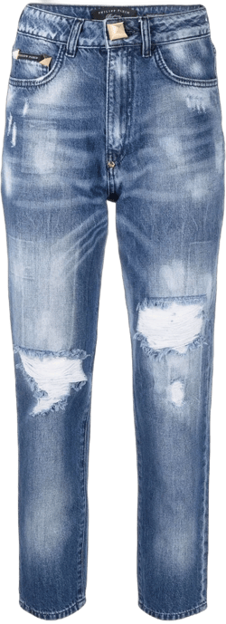 high-rise distressed cropped jeans