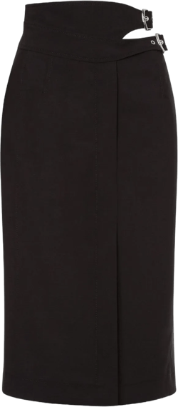 buckled pencil skirt