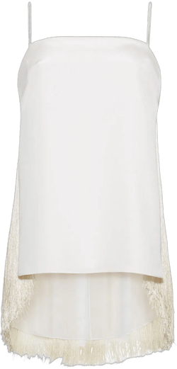Cami fringed silk top