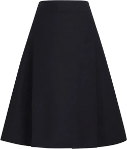 A-line cotton midi skirt