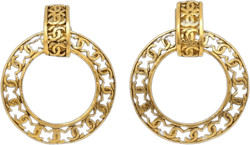 1990s dangle hoop clip-on earrings