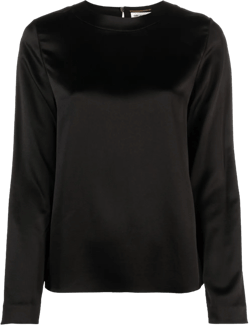 keyhole detail silk blouse