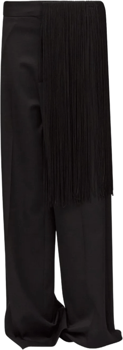 fringe-detailing flared trousers 