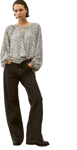Oversized Crêpe Blouse