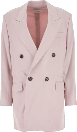 Ami Woman Light Pink Wool Oversize Blazer