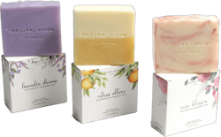 Natural Amor Handmade Soap Bar Set 3 Pk, Made with Natural Ingredients, No Harsh Chemicals, Soap Gift Sets for Women, Handcrafted Atisan Soaps, 3.5oz each 1 Count (Pack of 3) Rose, Citrus, Lavender