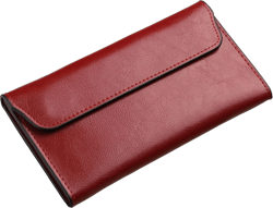 Retro Leather Envelope Women's Phone Card Holder Wallet, Thin Large Capacity Multifunctiona Leather Wallet, Clutch Wallet for Mother's Day Thanksgiving Fashion Gift (Wine Red)