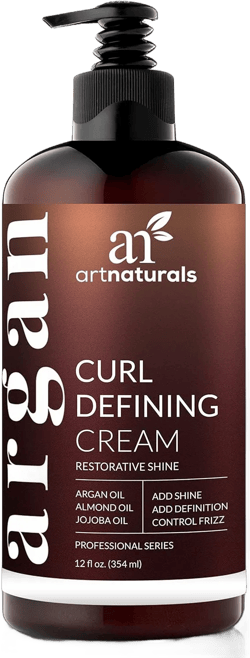 Artnaturals Curl Defining Cream-Moisturizer & Enhancer w/Almond, Jojoba & Argan Oil & Natural Frizz Control - for Wavy & Curly Hair Products - Sulfate Free - 12 Oz for Women and Men