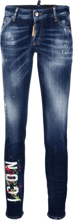 Icon paint-splatter skinny jeans