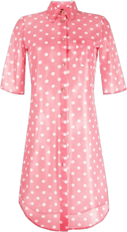 1990s polka-dot sheer shirtdress
