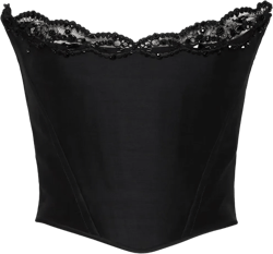lace-detail corset top 