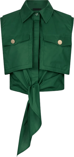 cropped button-up shirt