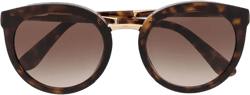 tortoiseshell round-frame sunglasses