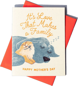 It's Love That Makes a Family Mothers Day Card
