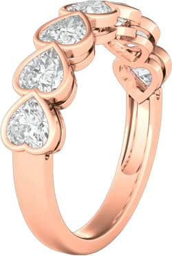 HauteCarat Bezel Heart Lab Created Diamond Ring