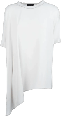 asymmetric-hem T-shirt