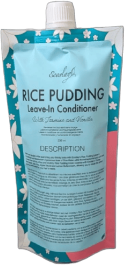 Ecoslay Rice Pudding Leave-In Conditioner for Curly & Dry Damaged Hair - Moisturizer & Detangler, Strengthens Fine Hair, Men & Women, 8oz