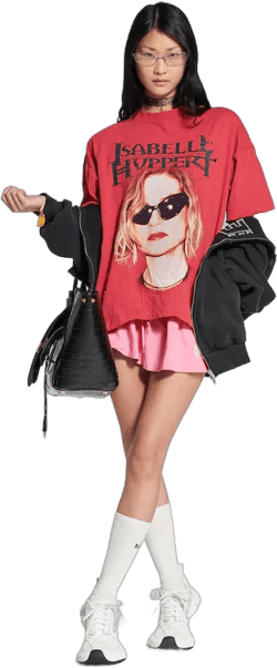 Isabelle Boxy T-shirt in Faded Red