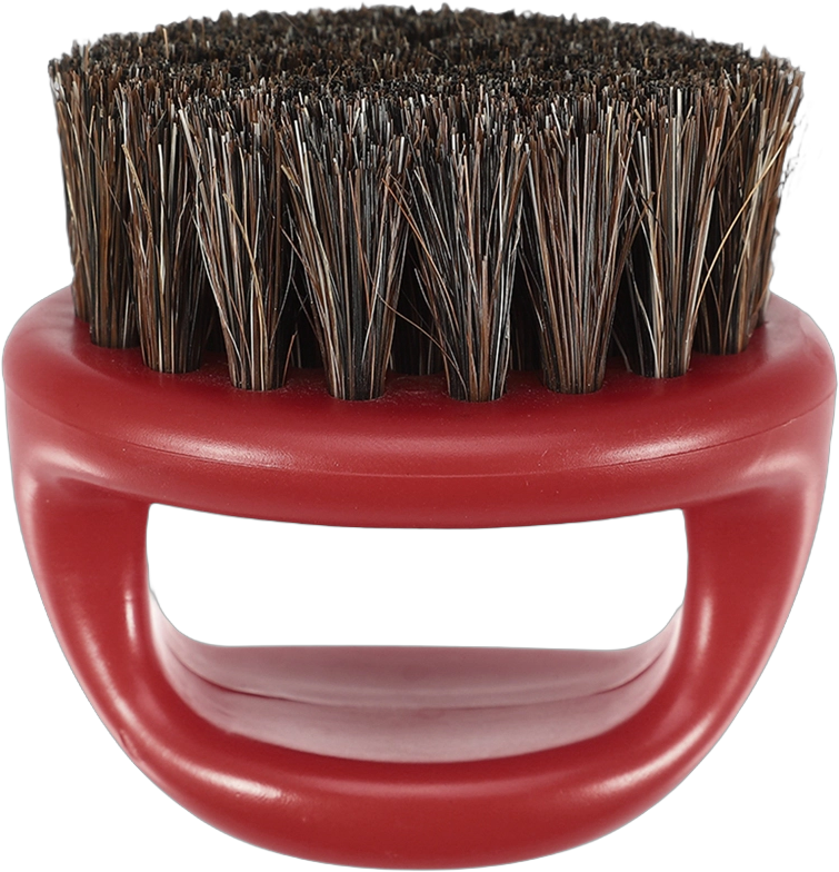 Unique Bargains Men's Pocket Bristles Face Beard Brush Red