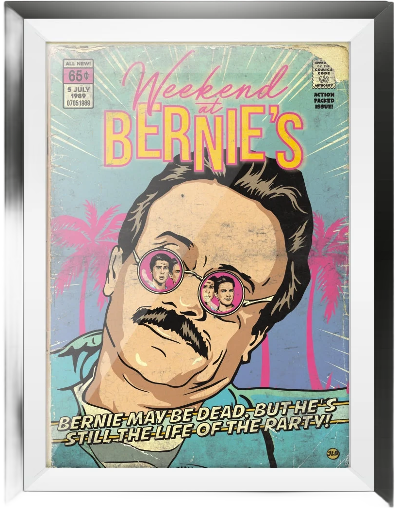 Bernies 80s Comedy Movie Inspired Limited Edition Print. Cult Classic Movies.