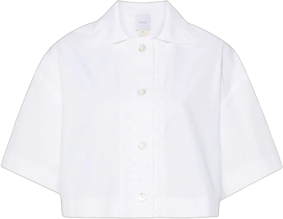 Wave cropped shirt