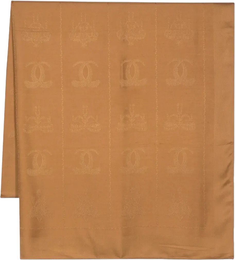 monogram-pattern silk scarf