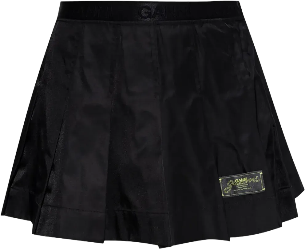 pleated mini skirt