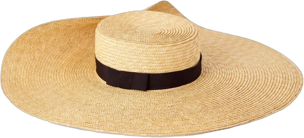 asymmetric raffia hat
