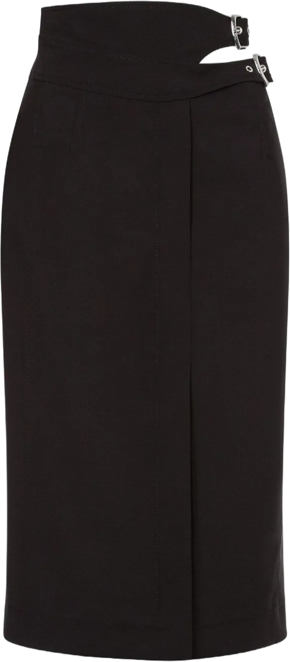 buckled pencil skirt