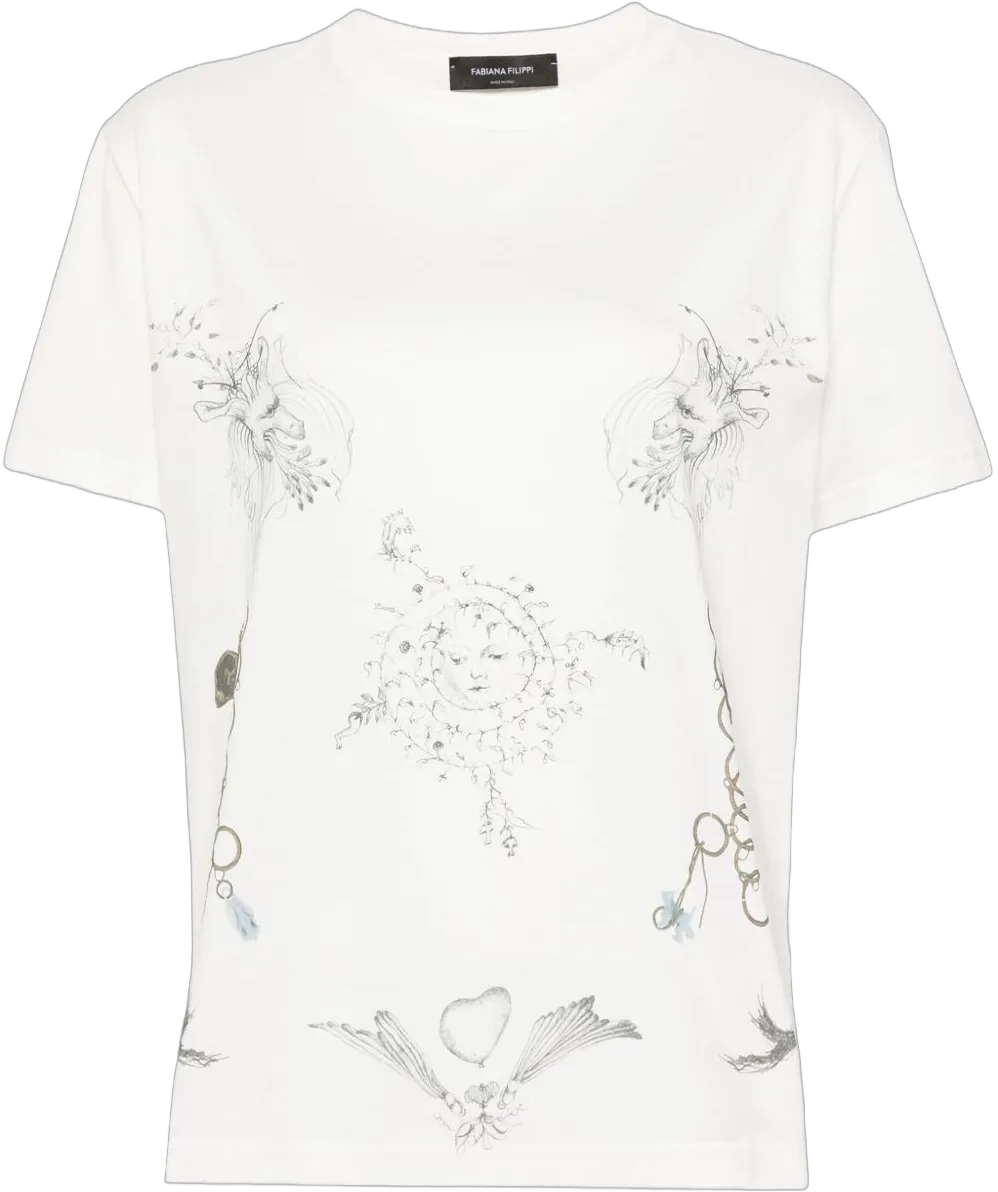 Fabula-print cotton T-shirt