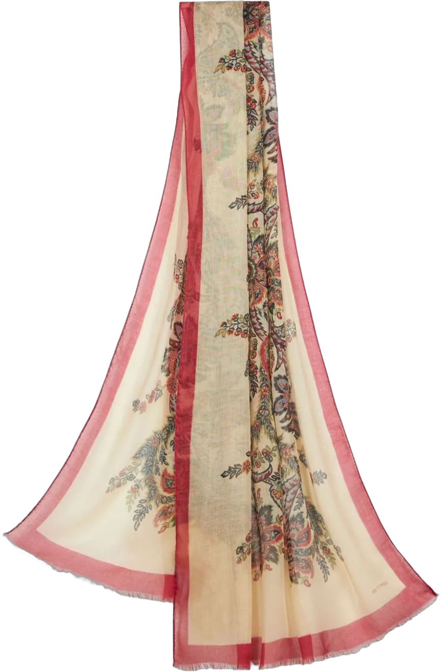 paisley-print silk scarf