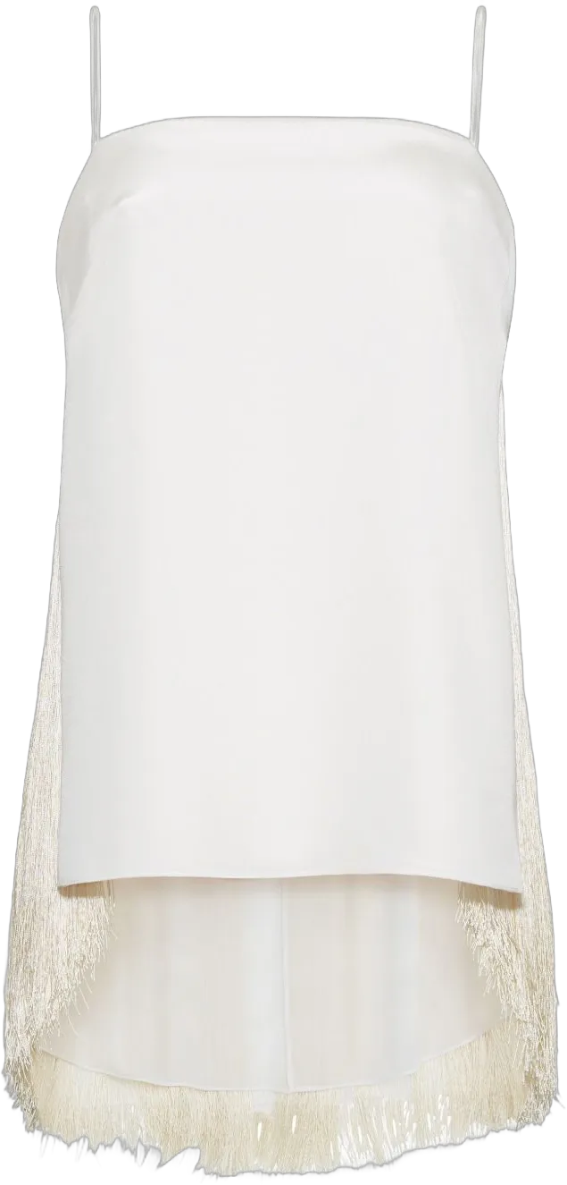Cami fringed silk top