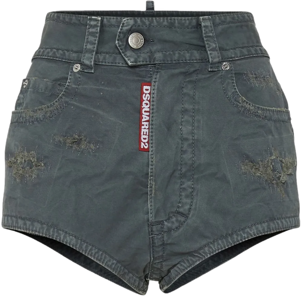 high-rise denim shorts 
