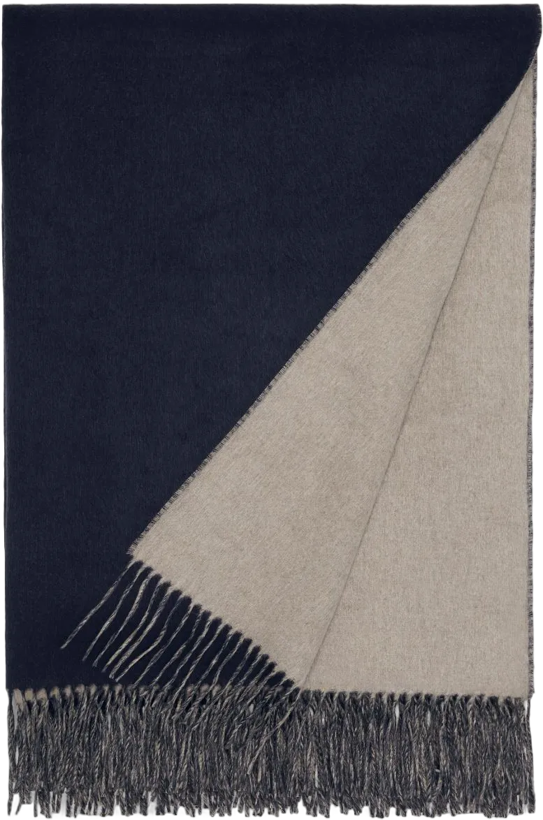 fringed silk throw