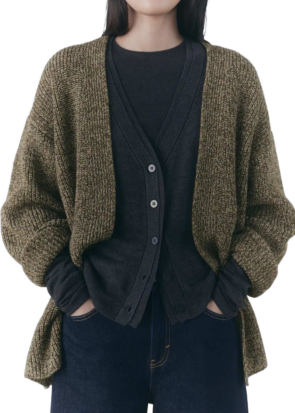 Oversized knit cardigan