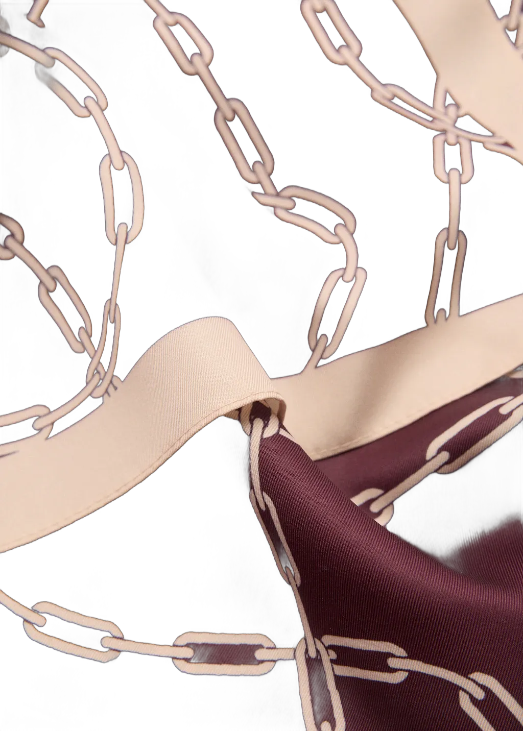 Chain-print scarf