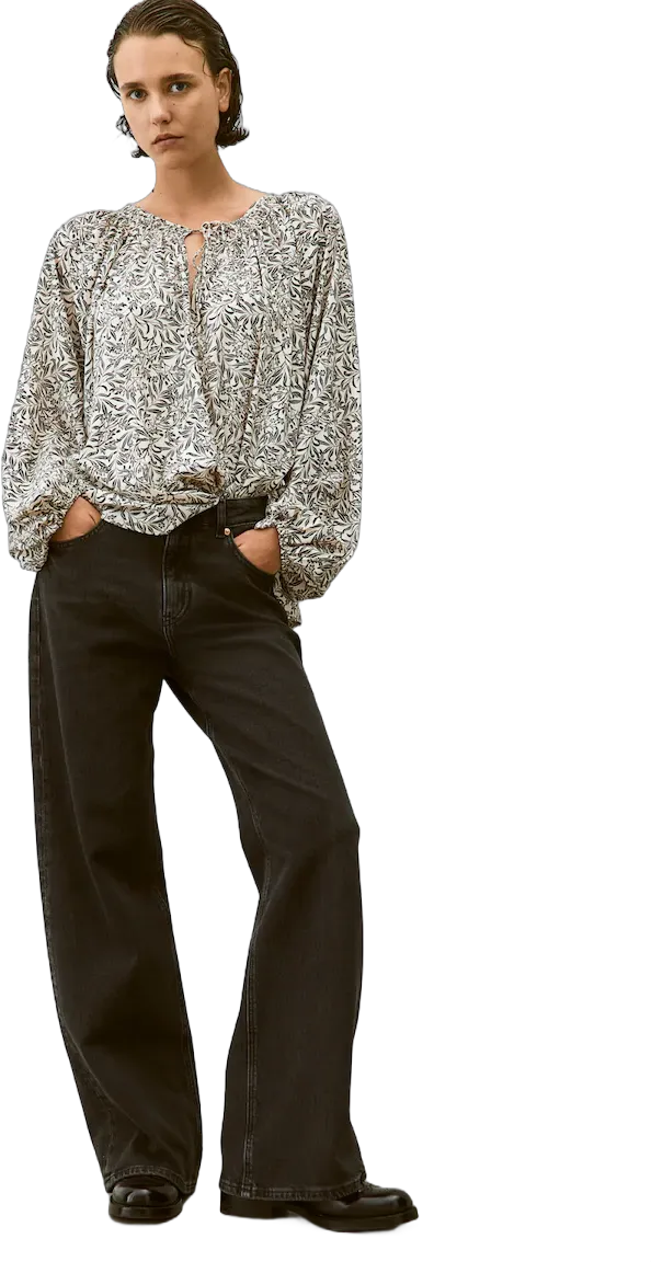Oversized Crêpe Blouse