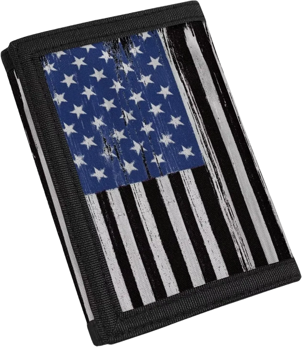 Coldinair American Flag Wallet Black Flags Sports Wallets for Kid Boyls Coin Purse Toddler Wallet for Girls with Coin Card Holder RFID Handbag, Black and White Classical American Flag
