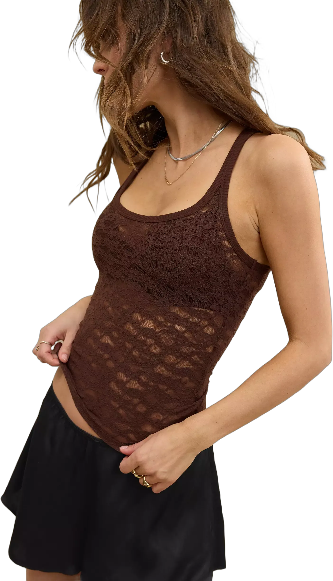 Aerie Easy Does It Vintage Lace Tank Top