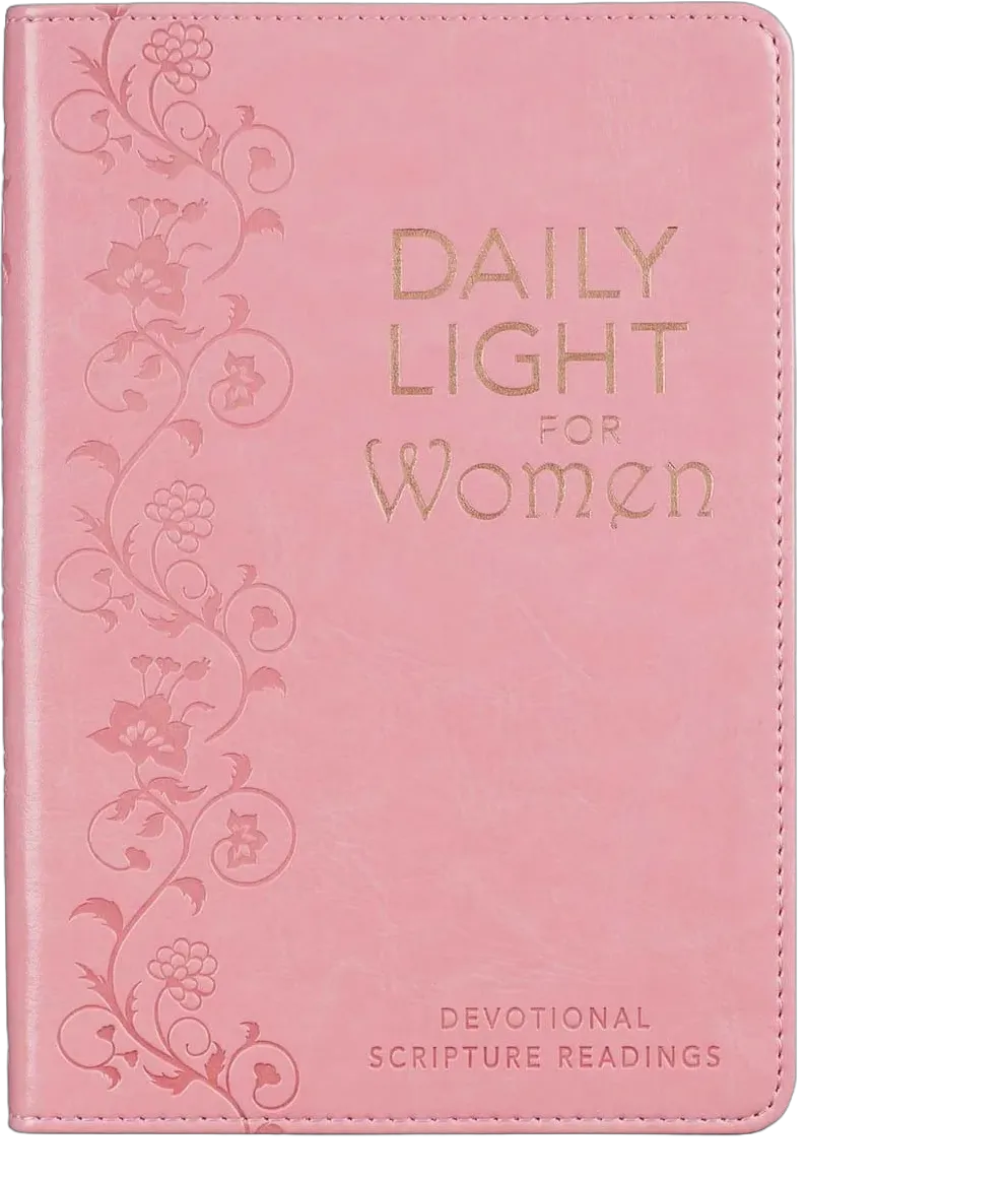 Christian Art Gifts Daily Light For Women Classic Collection of 366 Devotional Scripture Readings from ESV Bible - Pink Faux Leather Flexcover Gift Book for Women w/Ribbon Marker, Gilt-Edge Pages