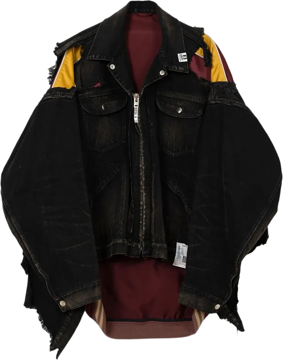 layered denim jacket